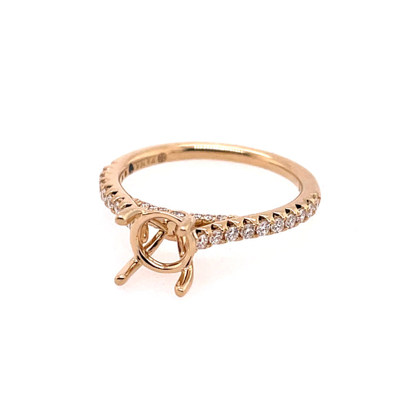 14kt Yellow Gold Diamond Semi-Mount By Fana