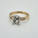 14kt Yellow Gold Diamond Engagement Ring Mounting