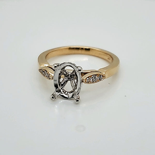 14kt Yellow Gold Diamond Engagement Ring Mounting