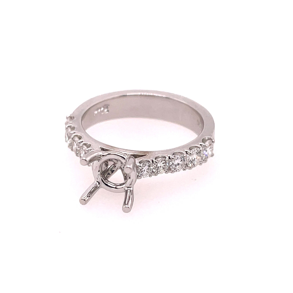 14kt White Gold Diamond Semi-Mount