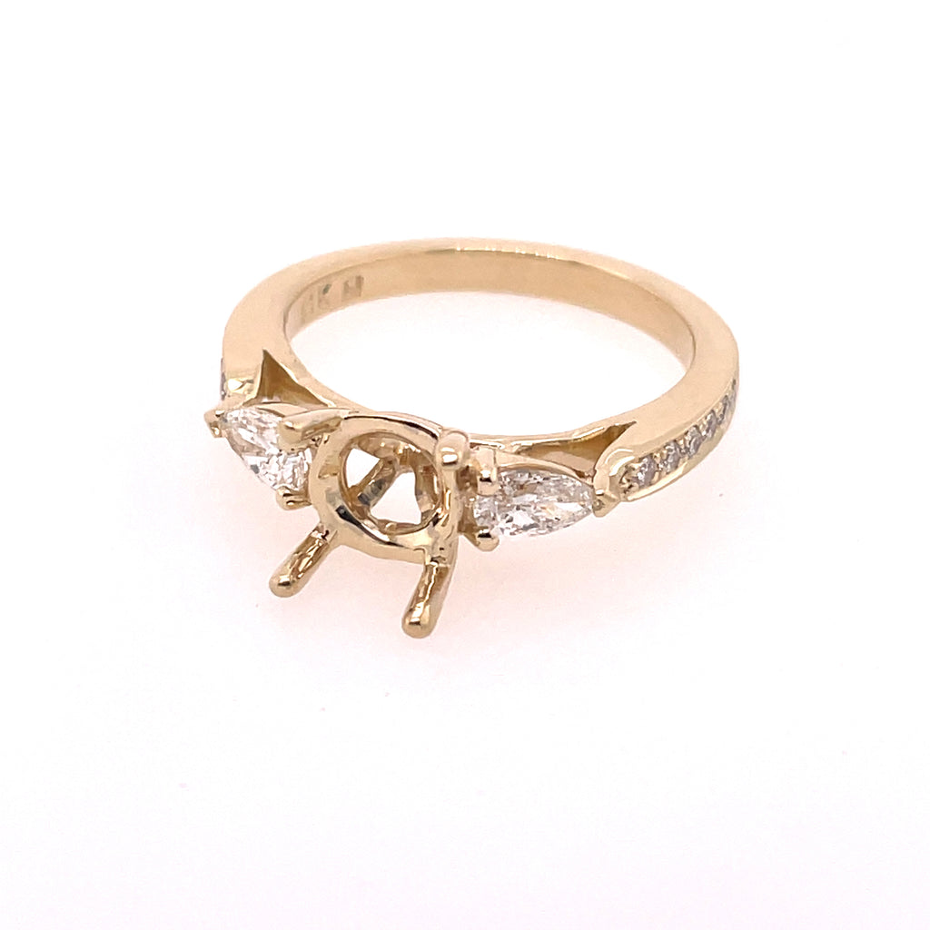 14kt Yellow Gold Diamond Semi-Mount Ring