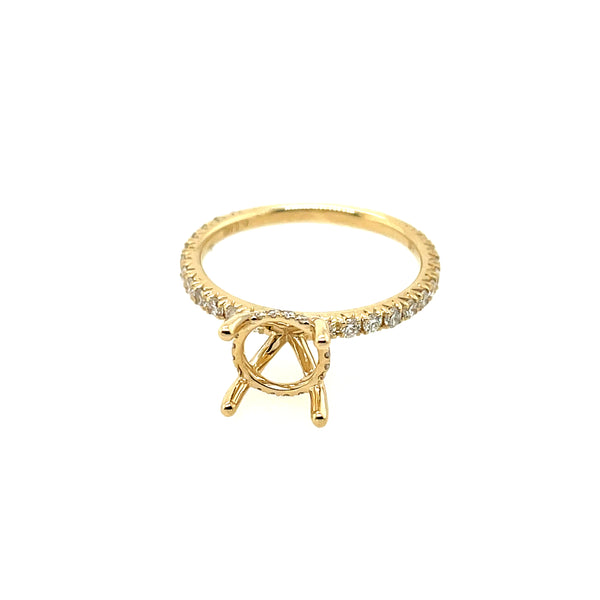 14kt Yellow Gold Diamond Semi-Mount Ring