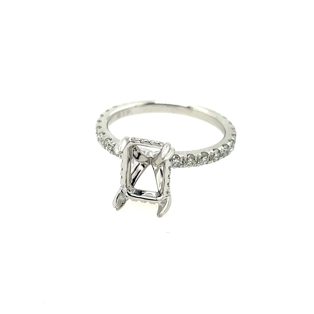 14kt White Gold Diamond Semi-Mount Ring