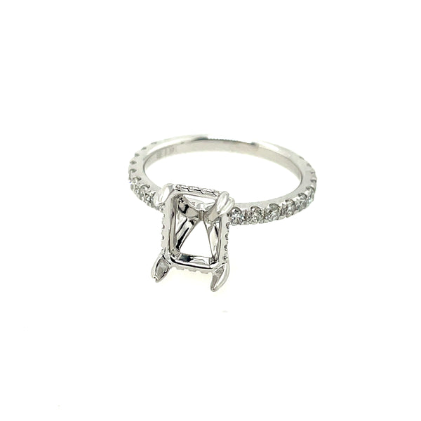 14kt White Gold Diamond Semi-Mount Ring