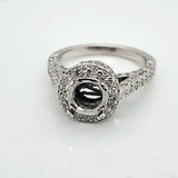 Natalie K 14Kt White Gold And Diamond Engagement Mounting
