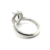 14kt White Gold 8.5x6.5Mm Oval Diamond Semi-Mount