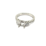 14Kt White Gold 0.58Ctw Three Stone Diamond Semi-Mount Ring