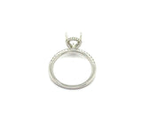 14kt White Gold Pear Shape 0.25Ctw Diamond Semi-Mount Ring