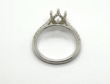 14kt White Gold Six Prong 0.31Ctw Diamond Semi-Mount Ring