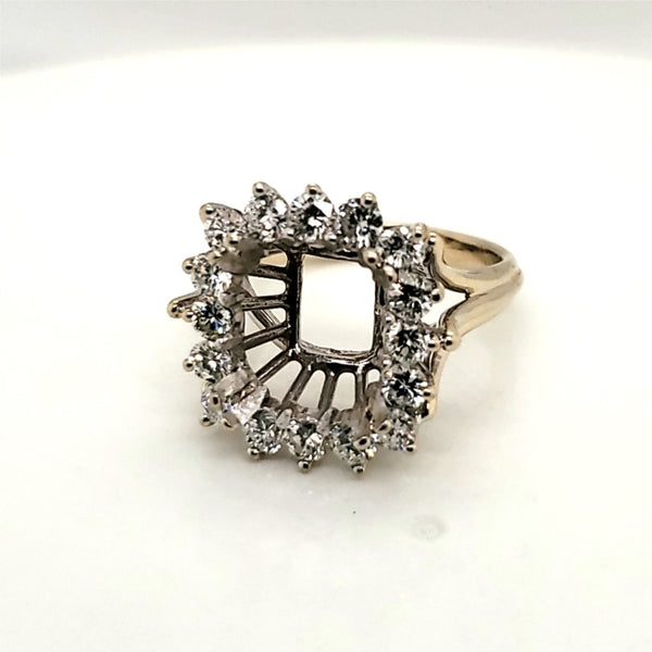 14kt White Gold and Diamond Engagement Ring Mounting