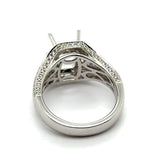 18kt White Gold 1.48Ctw Diamond Semi-Mount Mounting