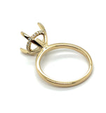 0.09 Ctw 14kt Yellow Gold Diamond Semi-Mount Ring