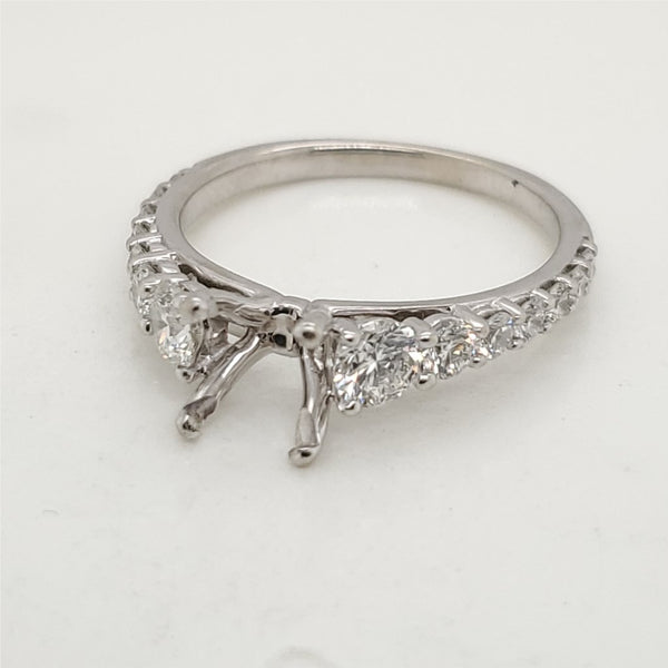 14kt white Gold and Diamond Engagement Ring Setting