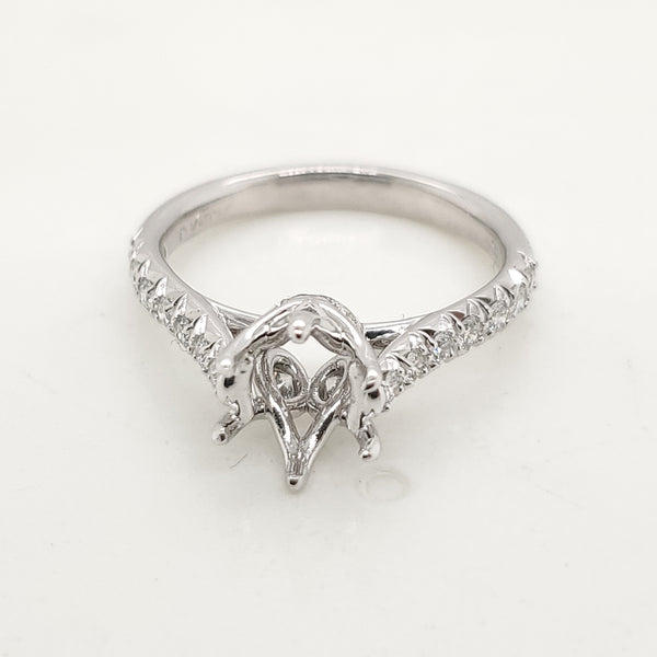 18kt White Gold Diamond engagement Ring Mounting