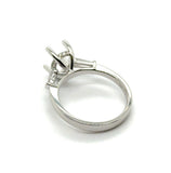 14kt White Gold Pear Shape 0.38Ctw Diamond Semi-Mount Ring