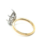 0.11Ctw 14kt Yellow Gold Hidden Halo Diamond Semi-Mount Ring