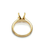 0.41 Ctw 18Kt Yellow Gold Diamond Semi-Mount Ring