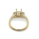 14kt Yellow Gold Trapezoid Cut Diamond Mounting