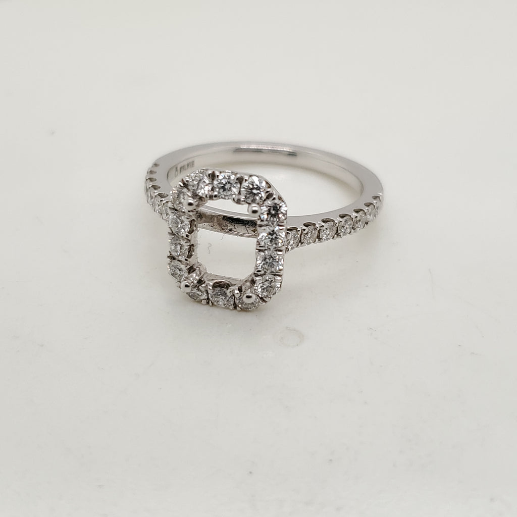 14kt White Gold and Diamond Ring Mounting