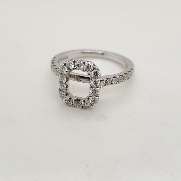 14kt White Gold and Diamond Ring Mounting