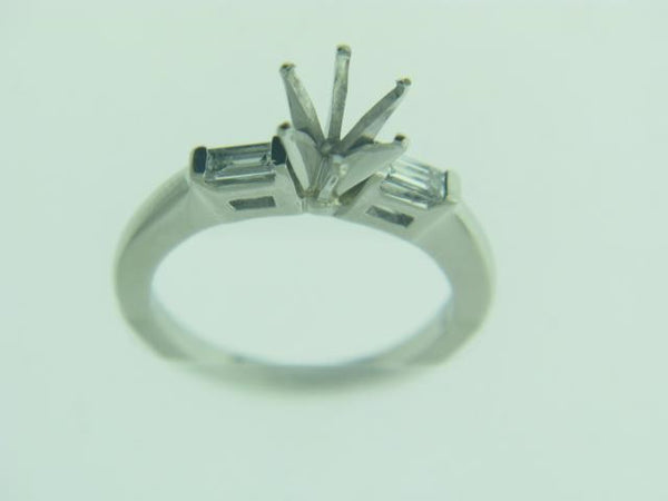 Platinum And Baguette Diamond Mounting