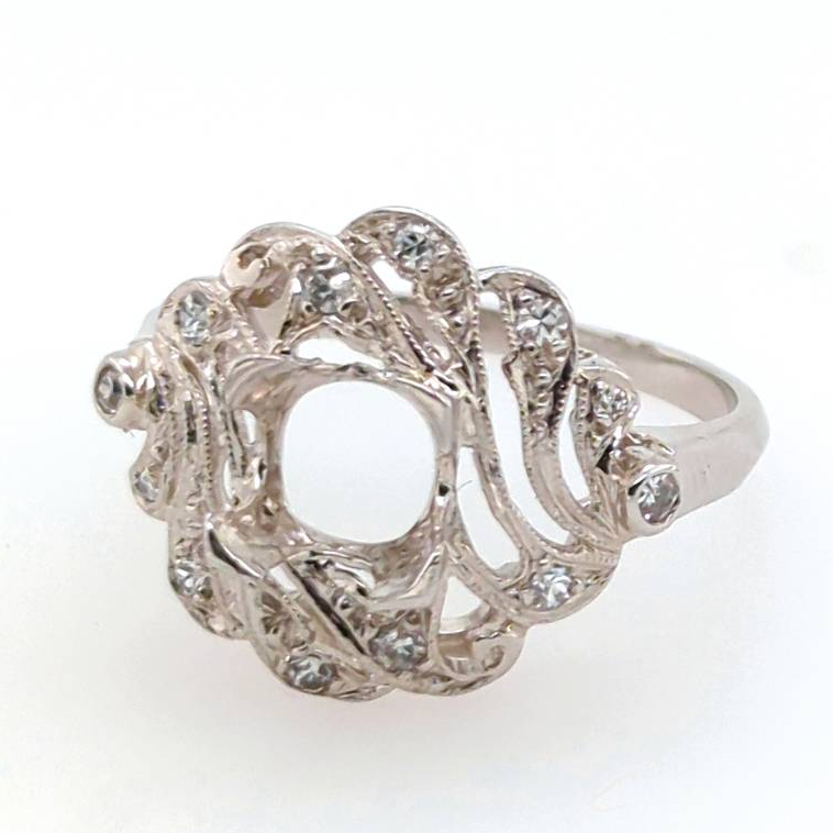 Vintage Platinum And Diamond Ring Mounting