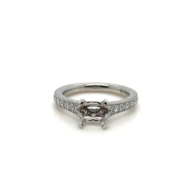 Platinum And Diamond Engagement Ring Mounting