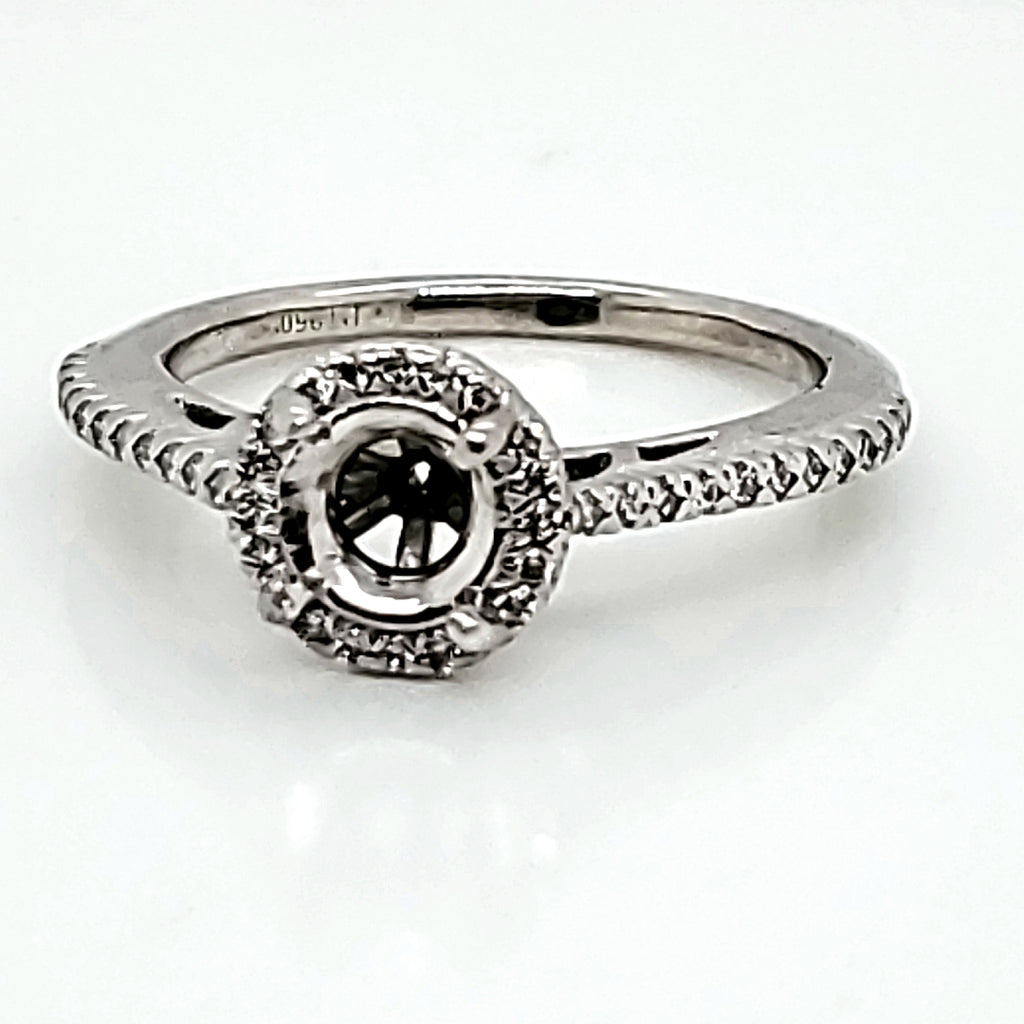 platinum and diamond engagement ring setting