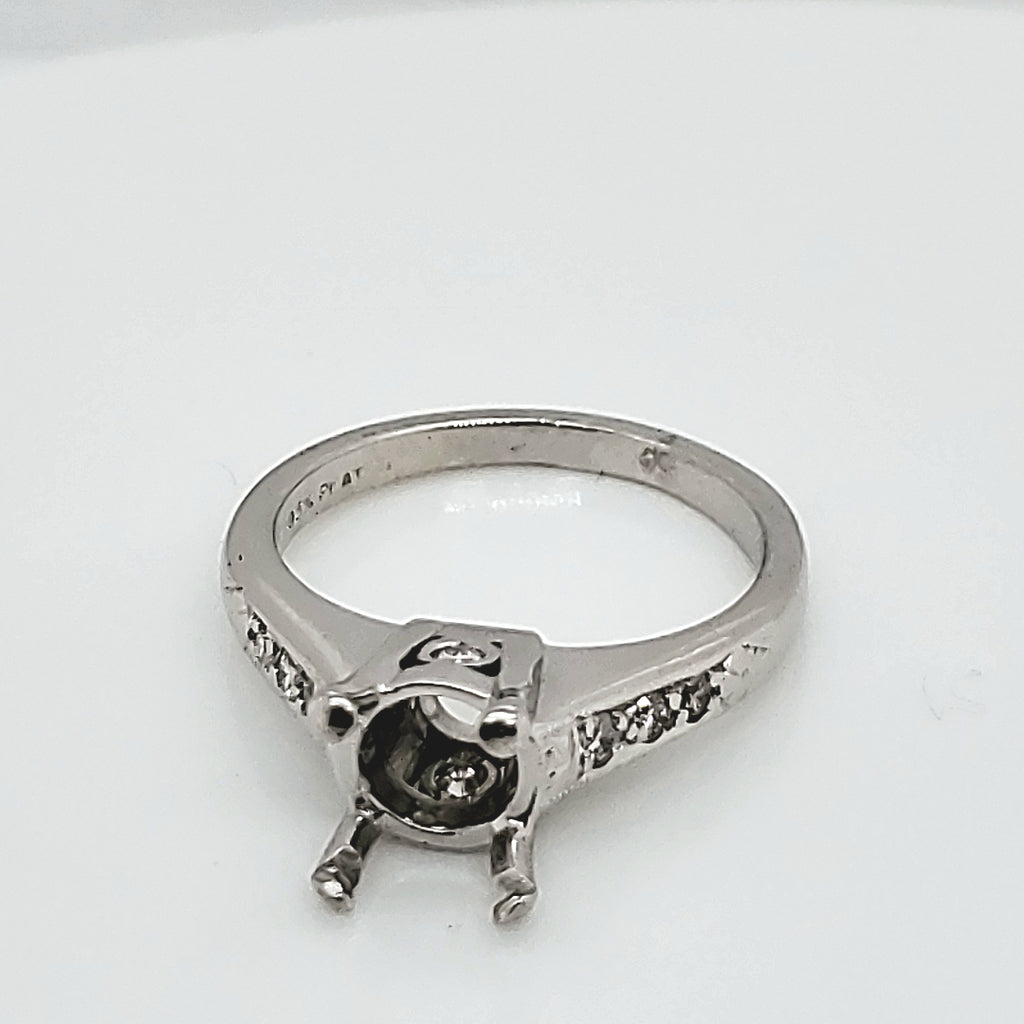Platinum and Diamond Engagement Ring Mounting