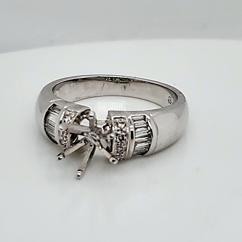 Platinum and Diamond Engagement Ring Mounting