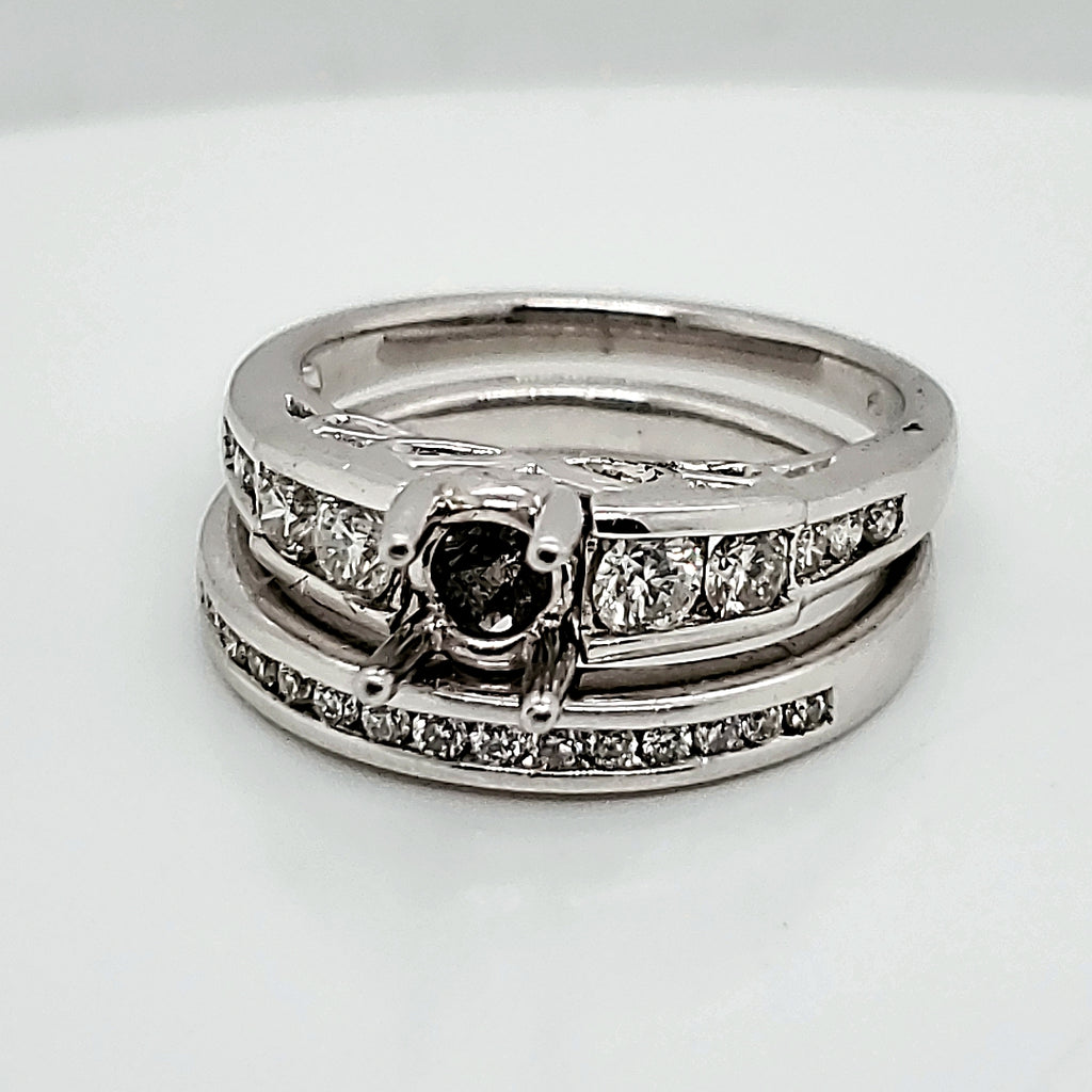 Platinum and Diamond Wedding set Mounting