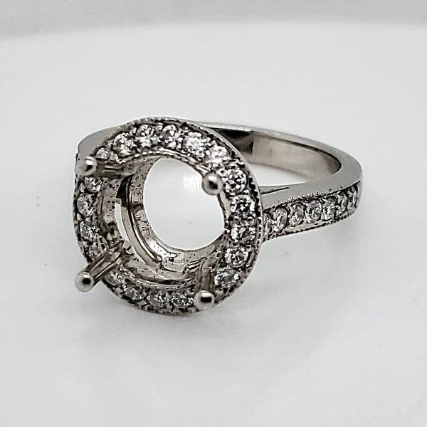 Platinum and Diamond Engagement Ring Mounting