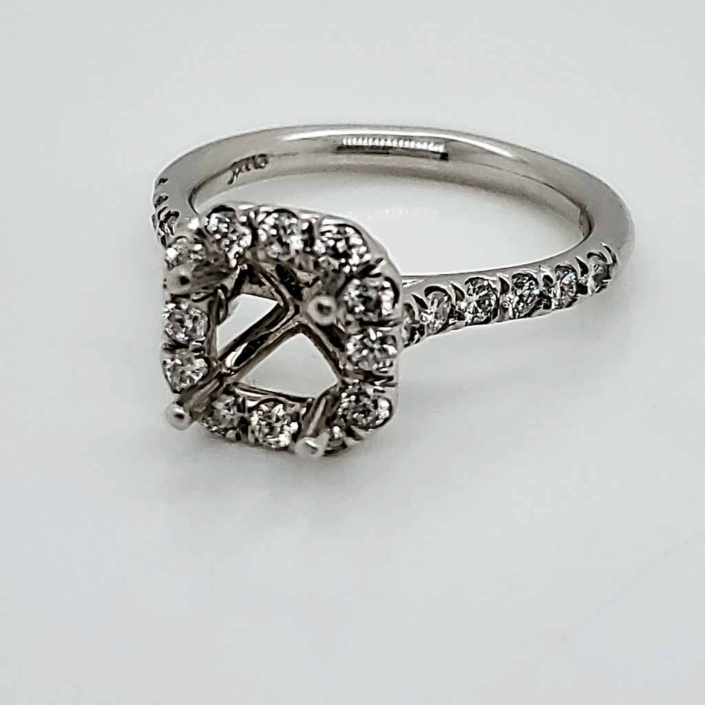 Platinum and Diamond Engagement Ring Mounting