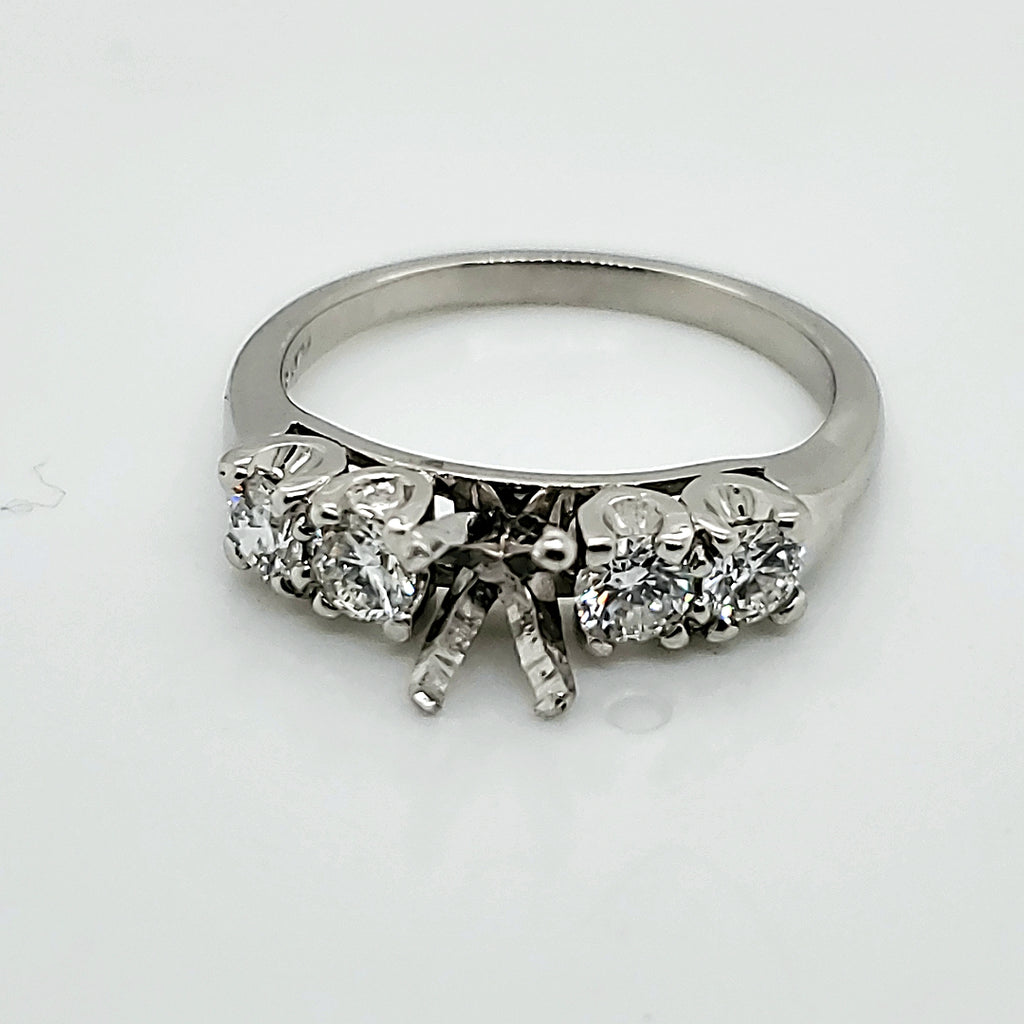 Platinum and Diamond Engagement Ring Setting