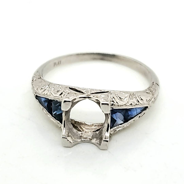Platinum and Sapphire Ring Mounting