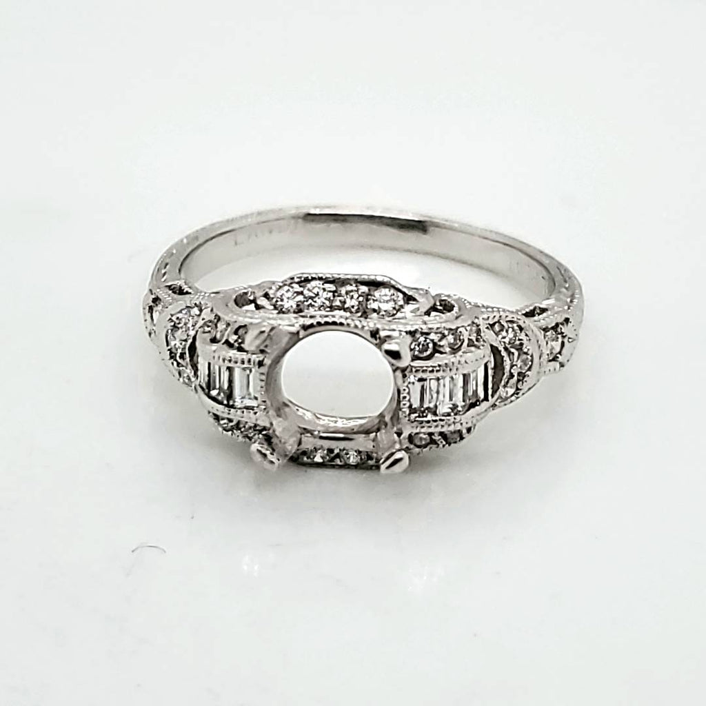 Platinum and Diamond Engagement Ring Mounting