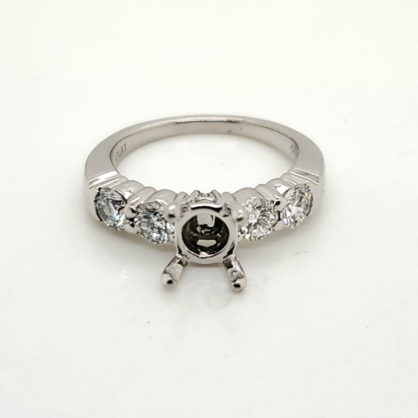 Platinum and Diamond Engagement Ring Mounting