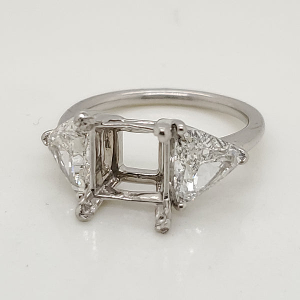Platinum Trillion Cut Diamond Engagement Ring