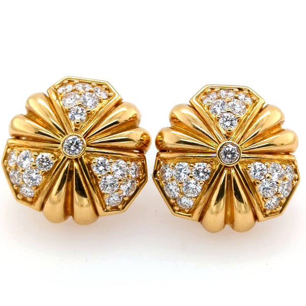 Hammerman Brothers 18Kt Gold And Diamond Earrings