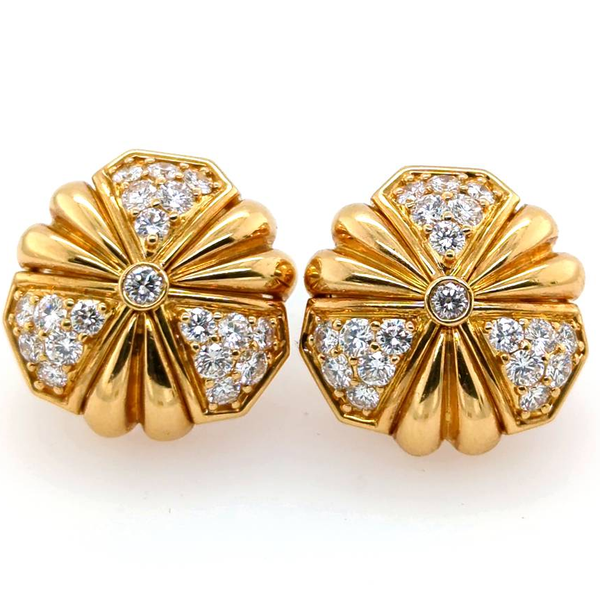 Hammerman Brothers 18Kt Gold And Diamond Earrings