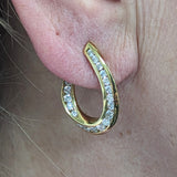 Diamond Oval Earrings