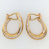 Diamond Oval Earrings