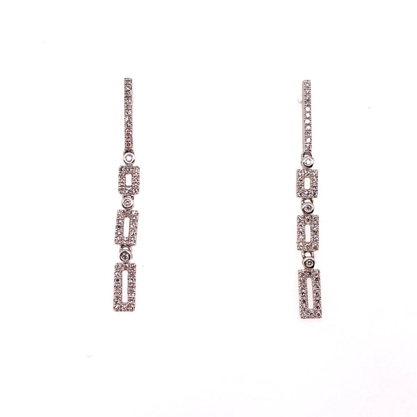 14kt White Gold Diamond Drop Earrings