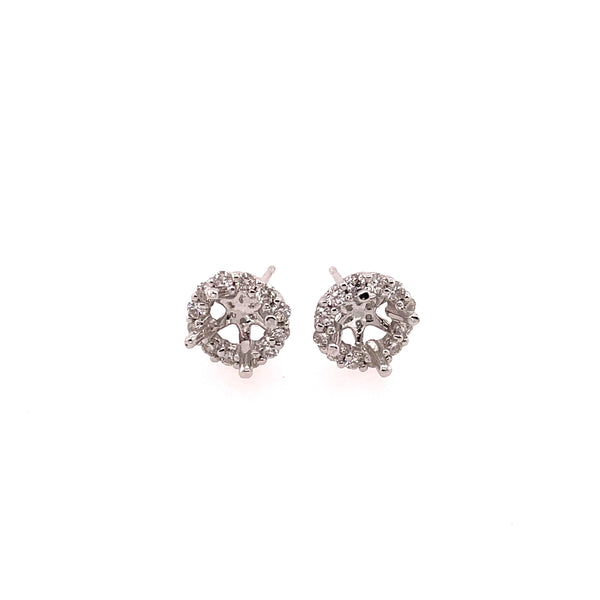 14kt White Gold Diamond Stud Mountings