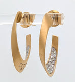 14kt Yellow Gold I. Reiss Diamond Earrings