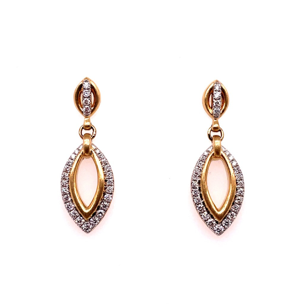 14kt Yellow Gold Diamond Drop Earrings