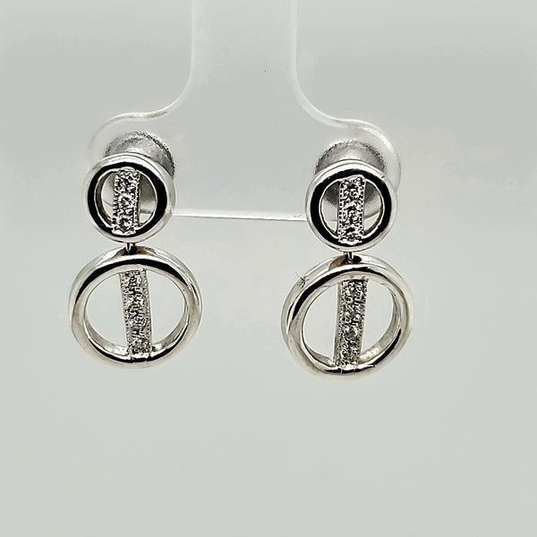 18kt White gold and Diamond Earrings