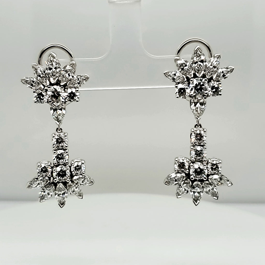 Kwiat Platinum and Diamond Dangle Earrings