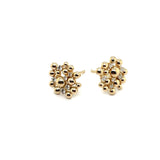 14kt Yellow Gold Scatter Bubbles Design Diamond Earrings