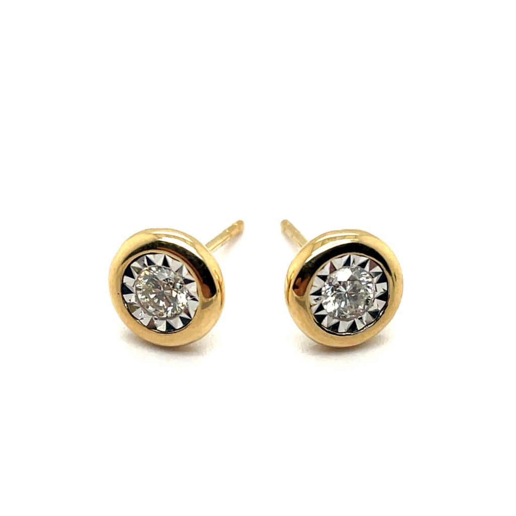 14kt Yellow Gold 0.29Ctw Diamond Stud Earrings